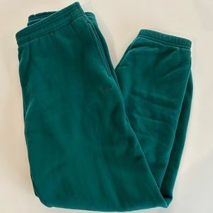 Aritzia Emerald Green Cozy Fleece Boyfriend Fit Sweatpants